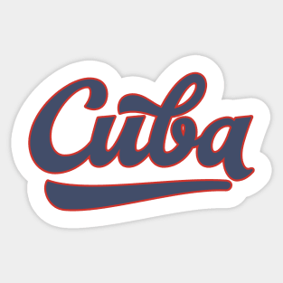 Cuba Swirl Typography Sticker